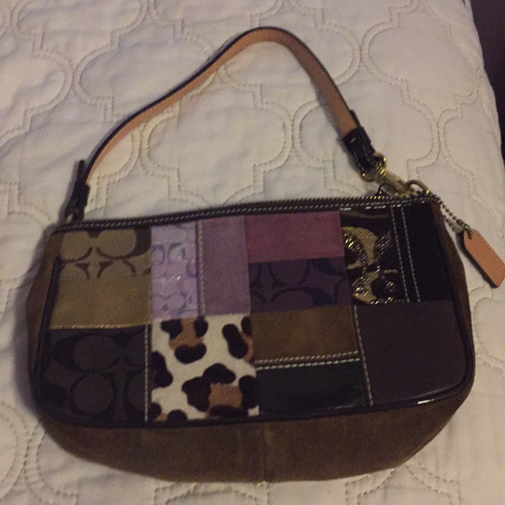 Small Coach Multi Material Handbag